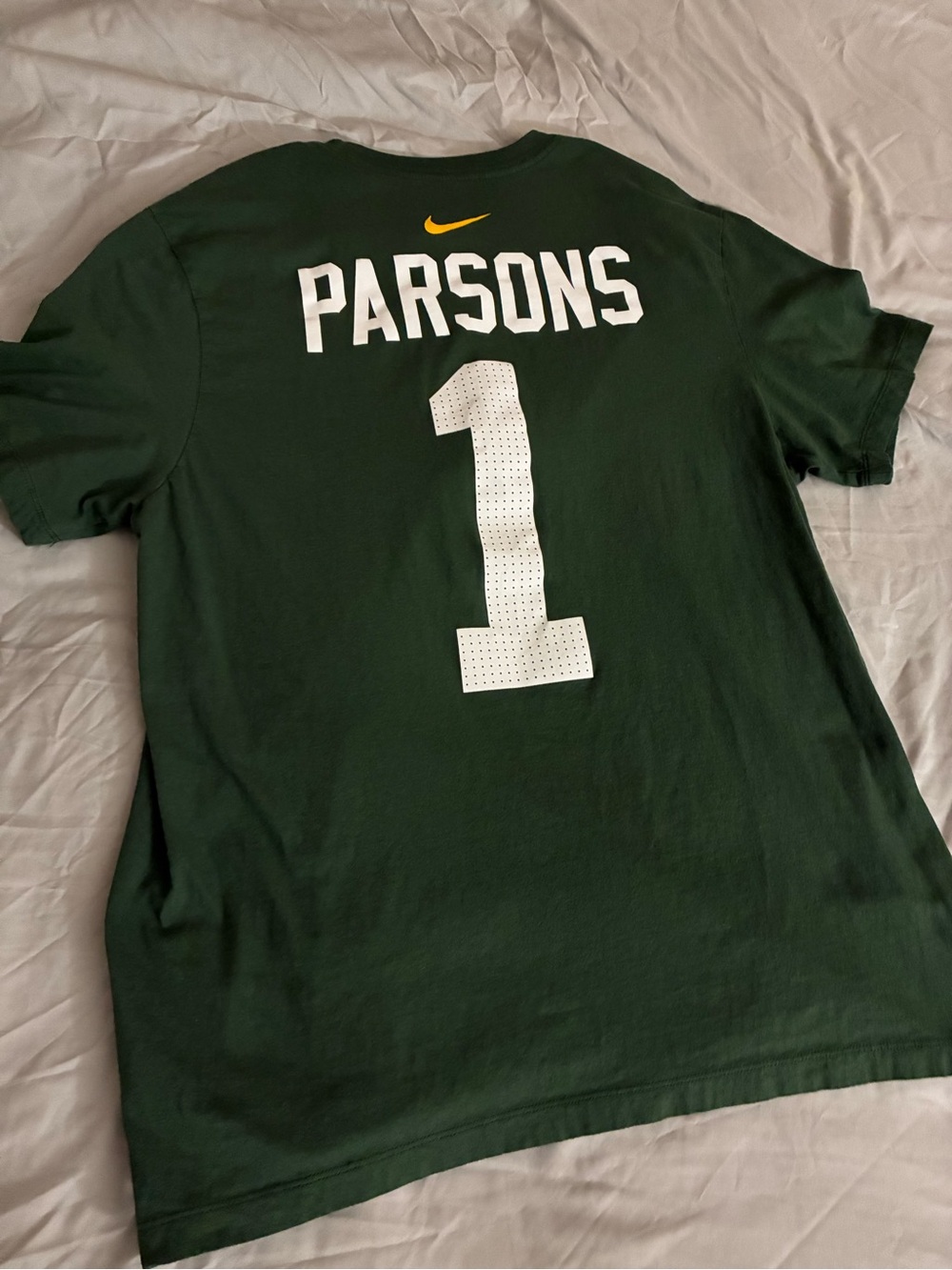 The Nike Tee Micah Parsons #1 Green Bay Packers Shirt Jersey Size XL
